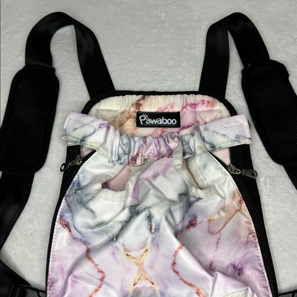 Pawaboo Dog Pet Front or Back Carrier Marble Print Large - Picture 3 of 11